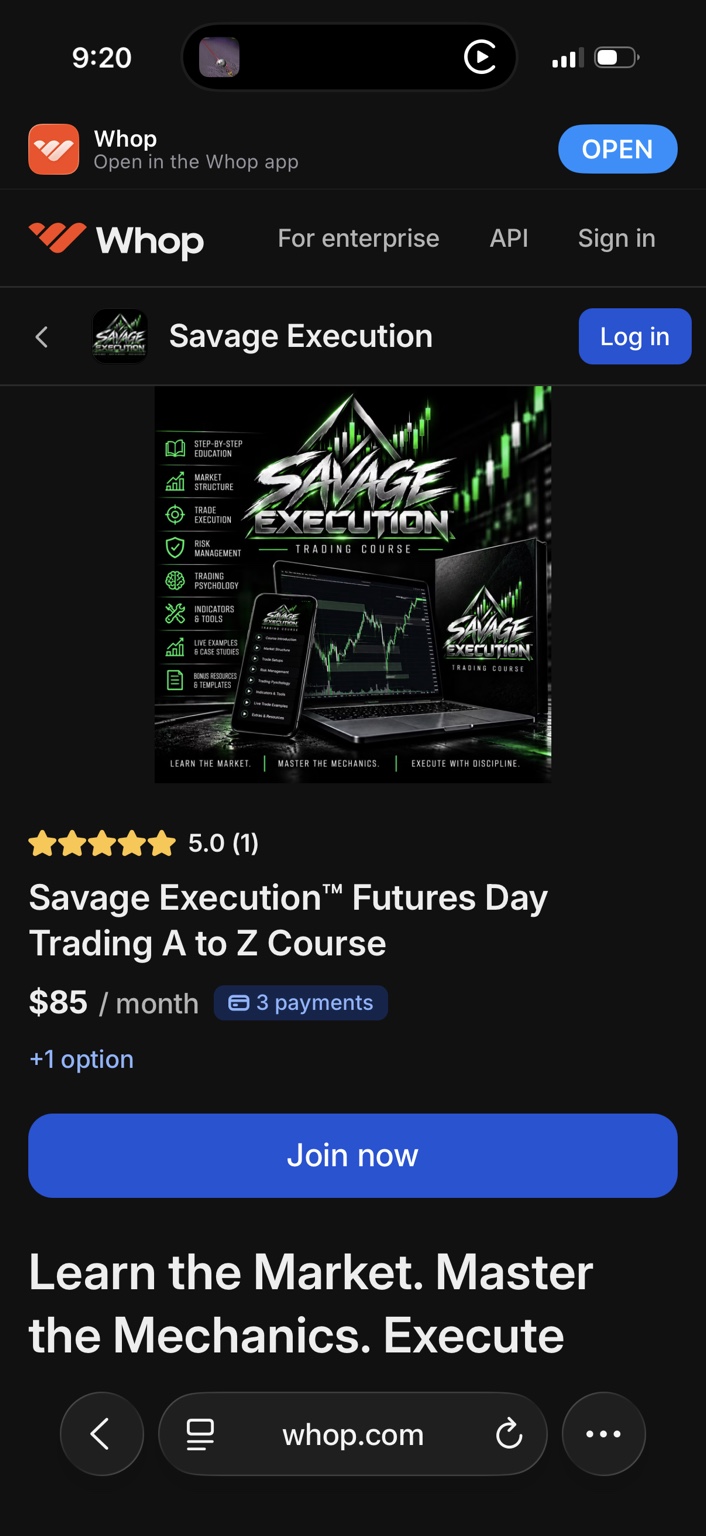 Savage Execution trading course artwork showing course materials and trading screens